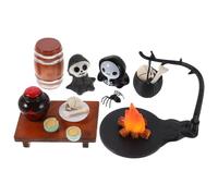 JOINPAYA 1 Set Halloween Dollhouse Miniature Garden Accessories Mini Fairy Skull Ghost Figurine Halloween Village Accessories Mini Decorations