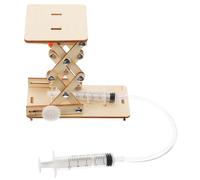 JOINPAYA 1 Set Hydraulic Wood Elevator Assembly Puzzle Toy Kids Science Experiment Kit