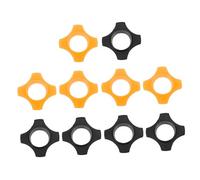 JOINPAYA 10 Pcs Microphone Anti-drop Rubber Rings Four-corner Shockproof Protective Sleeves for Standard Mics Ktv Karaoke Black and Orange