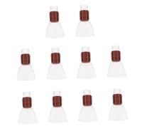 JOINPAYA 10 Pcs White Suona Traditional Reeds Pure and Mellow Sound Plastic and Copper Material for Folk Music Performances