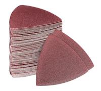 JOINPAYA 100 Pcs Triangular Oscillating Tool Sanding Pads with Aluminium Oxide for Strong Durability and Easy Access to Corners, for Woodworking and Furniture Sanding