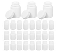 JOINPAYA 100Pcs 50Ml White Plastic Pill Bottles with Screw Cap, Leakproof PE Medicine Containers for Tablets Capsules, Portable Sealed Small Round Pill Organizers for Travel and Daily Use