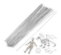 JOINPAYA 100Pcs Bendable Iron Wire Armature 9.6" Metal Sculpting Wire Rods for Doll Making and Puppet Support for Thick Clay Sculpting and Needle Felting