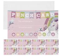 JOINPAYA 100Pcs Cartoon Reward Punch Cards 5X9Cm for Classroom and Business Use, Multipurpose Student Encouragement Teaching Prop Loyalty Cards for Teachers
