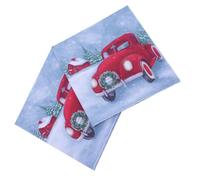 JOINPAYA 100pcs Christmas Party Napkins Paper Red Printed Napkins for Birthday Party Wedding Unique and Creative Design Beautiful Colour for Festive Celebration