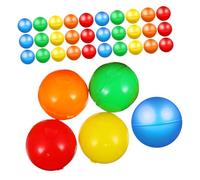JOINPAYA 100pcs Colored Raffle Balls Lightweight Hollow Plastic for Table Tennis Party Game Prize Drawing with Bright Mixed Colors Red Yellow Blue Green Orange