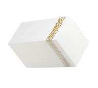 JOINPAYA 100pcs Disposable Paper Guest Towels 40x30cm Gold Floral Design, Single-use Elegant Table Napkins for Wedding Party and Restaurant, Keeps Dining Area Spotless and Luxurious