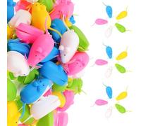 JOINPAYA 100pcs First Tooth Keepsake Storage Box Colorful Mouse Design Tooth Organizer Case for Boys and Plastic Container Collection