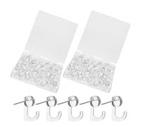 JOINPAYA 100PCS Small Jumbo Push Pin Tacks, White Thumbtacks for Cork Boards, Map Nails and Bulletin Push Pins, Heavy Duty Office Supplies for Home and Office Use