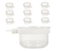 JOINPAYA 10pcs Bird Cage Feeder Bowls Set, Acrylic Hanging Food and Water Cups for Parrots, Chickens, Pigeons, Small Animal Feeders, Bird Cage Accessories for Feeding and Drinking