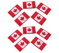 JOINPAYA 10pcs Canada Flag Embroidered Patches Applique Badges for Clothes Hats Backpacks DIY Garment Repair Removable Canadian Maple Leaf Emblem