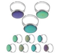JOINPAYA 10pcs Changing Mood Ring for Women Adjustable Ring Vintage Jewelry Temperature Changing Minimalist for Parties and Festive Occasions