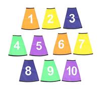 JOINPAYA 10Pcs Covers for Football Training Durable Bright Colored Protective Sleeves for Basketball and Soccer Markers Typography for Enhanced Visibility