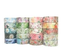 JOINPAYA 10pcs DIY Paper Tape Set Fresh Flower Decorative Washi Tape for Scrapbooking and Photo Album Journaling Random Colors and Styles Random Color
