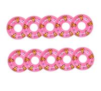 JOINPAYA 10pcs Duckling Swimming Ring Swim Rings Mini Floats Swimming Circle Pool Float Floaty Little Yellow Ornament Pool Bath Products Pvc Pink