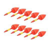 JOINPAYA 10pcs Fishing Bobbers Slip Float, Plastic Large Bubble Float, Red, Wave Resistant, Lightweight, Beach Angling and Rock Fishing Tackle Buoy Accessory