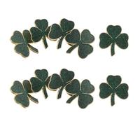 JOINPAYA 10pcs Green Clover Leaf Pins St Patrick's Day Shamrock Lapel Brooches for Women Irish Festival Clothing Decorations Leaf Hat Pins for Souvenirs