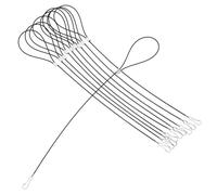 JOINPAYA 10pcs Heavy Duty Stainless Steel Keychain Wire Loops with Adjustable Security Cable for Travel and Daily Use, Lightweight and Easy to Carry Luggage Tag Key Rings