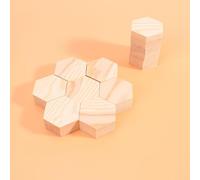JOINPAYA 10pcs Hexagon Wood Plank Pine Wood 5 X 5 cm | Easy to Draw, Paint, Write, Diy Decorating and Craft Projects for Art Projects
