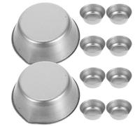JOINPAYA 10Pcs Large Round Reusable Paint Palette Cups with Spout for Model Painting Watercolor Mixing Tray Bowls Portable Paint Mixing Dish for Artists and Outdoor Use