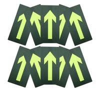 JOINPAYA 10pcs Luminous Arrow Sticker Pvc Reflective Glow-in-the-dark Decals for Camping Trail Marking with Self-adhesive Backing