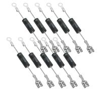 JOINPAYA 10pcs Microwave Oven Universal Diode Replacement Parts, Unidirectional High Voltage Diodes Made of Abs and Aluminum Alloy, Reusable with Low Energy Consumption for Kitchen