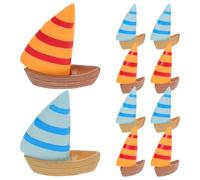 JOINPAYA 10pcs Mini Sailboat Resin Potted Decor with Fine Workmanship, Micro Landscape DIY Landscaping Miniature Garden Ornaments for Terrarium and Home Decor