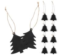 JOINPAYA 10pcs Mini Wooden Christmas Tree Chalkboards: Mini Hanging Chalkboard Tags DIY Crafts for Christmas Wedding Party