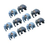 JOINPAYA 10pcs Miniature Elephant Figurines PVC Animal Cake Toppers Small Realistic Wildlife Decorations for DIY Micro-landscapes and Storytelling