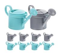 JOINPAYA 10pcs Miniature Plastic Watering Cans Abs Material Indoor Houseplant Watering Kettles Accessories for Micro Landscaping and Mini House Decoration Deep Gray and Peacock Green