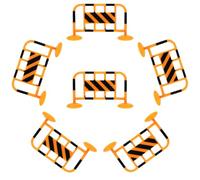 JOINPAYA 10pcs Miniature Traffic Signs Interactive Roadblocks and Fence Models for Boy Girl Mini Traffic Roadblocks Bright Colors for Teaching Road Safety