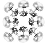 JOINPAYA 10pcs No-Sew Decorative Pearl Buttons Metal Clip Easy Snap Button Pins for Shirts Jackets and Jeans Multipurpose Craft for Clothing Accessories