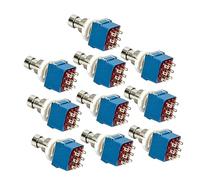 JOINPAYA 10pcs Pin Guitar Effects Pedal Foot Switch Metal Box for Effects Pedal Use Multi