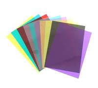 JOINPAYA 10pcs Pvc Gel Light Filters Plastic Film Sheets for Colour Correction and Colour Mixing, and Semi- Overlays Suitable for Video and Stage Lighting Effects