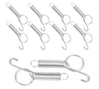 JOINPAYA 10PCS Rabbit Cage Door Spring Hooks High Elastic Wire Clips for Chicken Pigeon Bird Cages Easy Pull Ring Design for Home and Professional Use