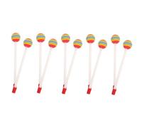 JOINPAYA 10pcs Rainbow Lollipop Drumsticks for Beginners Comfortable Grip Rounded Tip Percussion Mallets for Young Drummers and Professionals Musical Instrument Sticks Gift