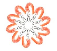 JOINPAYA 10pcs Realistic Imitation Shrimp Keychain PVC Fake Food Charms for Bag Backpack Wallet Photo Booth Props Media Production Accessories