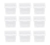 JOINPAYA 10pcs Reptile Feeder Box for Spiders and Small Reptiles Lightweight Pp Material Compact Design with Flip-top Anti-escape Lid for Breeding and Feeding