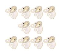JOINPAYA 10pcs Rhinestone Elephant Brooch Set - Kawaii Animal Lapel Pins with Crystal Bling - Cute Elephant Jewelry Accessories for Women’s Dress, Sweater, and Special Occasion Wear