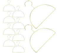 JOINPAYA 10pcs Semi-circular Metal Coat Hangers Strong Nonslip Iron Clothes Hangers with Nordic Aesthetic for Modern and Compact Living Areas