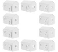 JOINPAYA 10pcs Small House Shaped Baking Packaging Boxes for Cookies Candy Party Favors, Foldable White Dessert Treat Boxes 11.4x6.5x6cm for Wedding