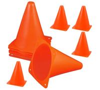 JOINPAYA 10Pcs Small Orange Soccer Training Cones for Roller Skating Agility Drills Youth Sports Plastic Multi-use Obstacles for Football Basketball Practice