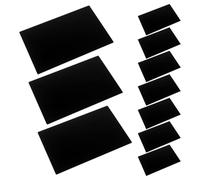 JOINPAYA 10pcs Stainless Steel Name Plates Blank Engraving Tags 150x100mm Black Rounded Corners 0.5mm Thick for Office Door Signs Desk Nameplates