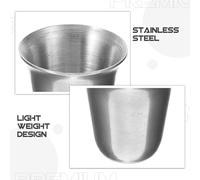 JOINPAYA 10pcs Stainless Steel Religious Communions Cups Metal Holy Communion Goblets for Church Service Silver Stackable Sturdy Set