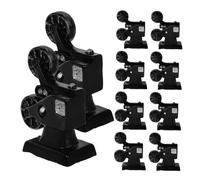 JOINPAYA 10pcs Vintage Movie Film Projector Resin Figurine Set Miniature Projector Models for Dollhouse Decor Retro Film Statues for Home and Office Decoration