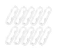 JOINPAYA 10pcs White Oval Overflow Cover Cap for Kitchen Bathroom Sink Plastic Basin Overflow Hole Trim Plate Insert Decorative and Protective Sink Accessory