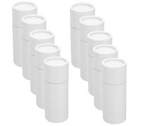 JOINPAYA 10pcs White Pearl Kraft Paper Cylinder Boxes with Lids 20ml round Cardboard Tubes for Tea Packaging Essential Oil Holders Birthday Party Supplies Craft Packaging