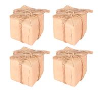 JOINPAYA 12 Scale Dollhouse Miniature Accessories Set, Kraft Paper Birthday Treat Boxes for Mini House Decoration, Festival Party Scene Layout Ornaments