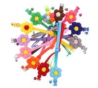 JOINPAYA 12pcs Adjustable Dog and Cat Flower Collars for Small Pets with Quick Release Buckle and Bells Soft Skin-friendly Puppy Kitten Necklaces for Outdoor Activities and Photoshoots
