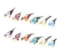 JOINPAYA 12pcs Artificial Feather Birds Set for Bird Decoration and Home Decoration, Tasteless and Environmentally Friendly Foam Material, Garden Tree Decor and Yard Adornment